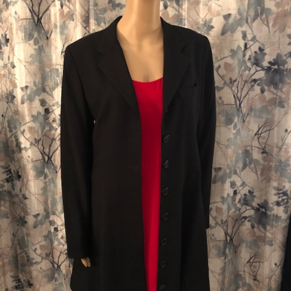 DKNY Essentials long wool blazer